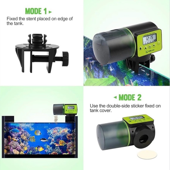 Torlam Automatic Smart Fish Feeder - Black and Green - Picture 8 of 11